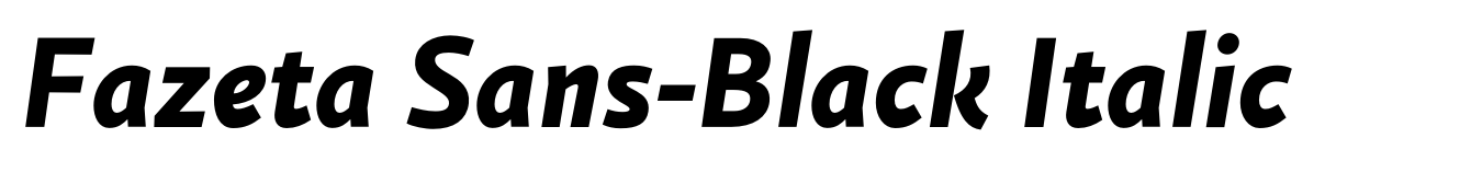 Fazeta Sans-Black Italic
